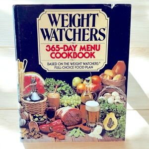 Vintage 1981 Weight Watchers 365-Day Menu Cookbook Hardcover Meal Plans, Recipes